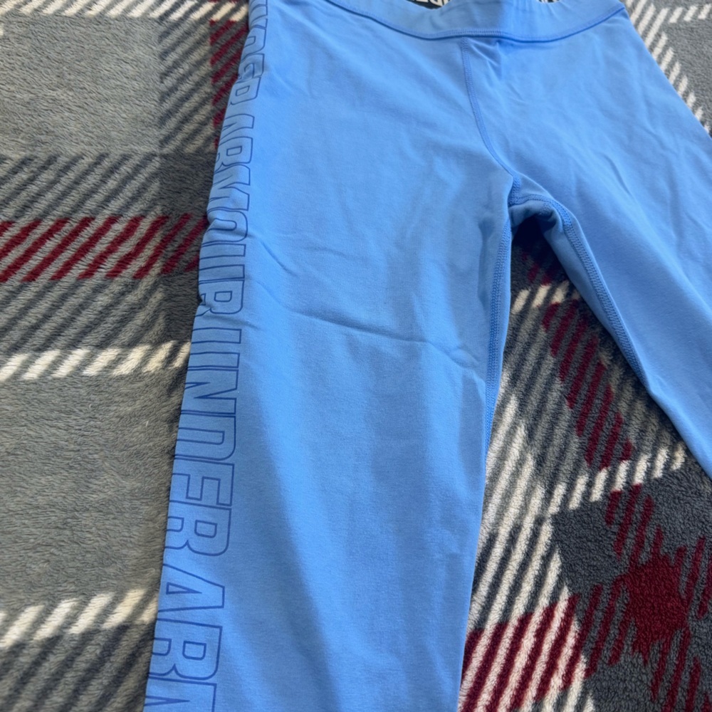 Under‎ Armour Leggings Woman’s Med Blue Capri - Picture 2 of 4